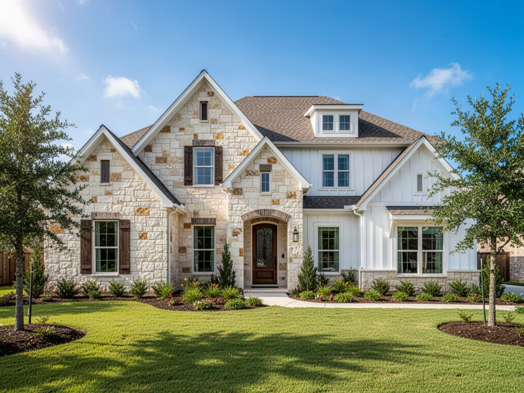 Illustrative Texas home exterior